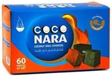 Coco Nara Hookah Shisha Natural Charcoals 60 Pieces