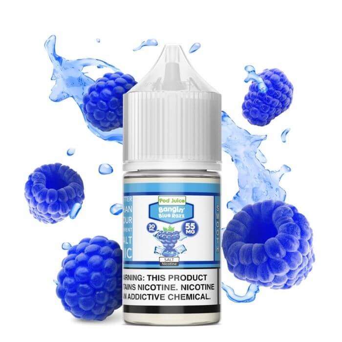 Pod Juice - Salt Nic Bangin' Blue Razz Nicotine Salt by Pod Juice