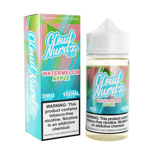 Cloud Nurdz E-Liquid - Watermelon Apple Iced